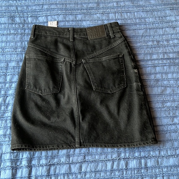 Sandro Zina High rise black denim mini skirt size small - Picture 9 of 14